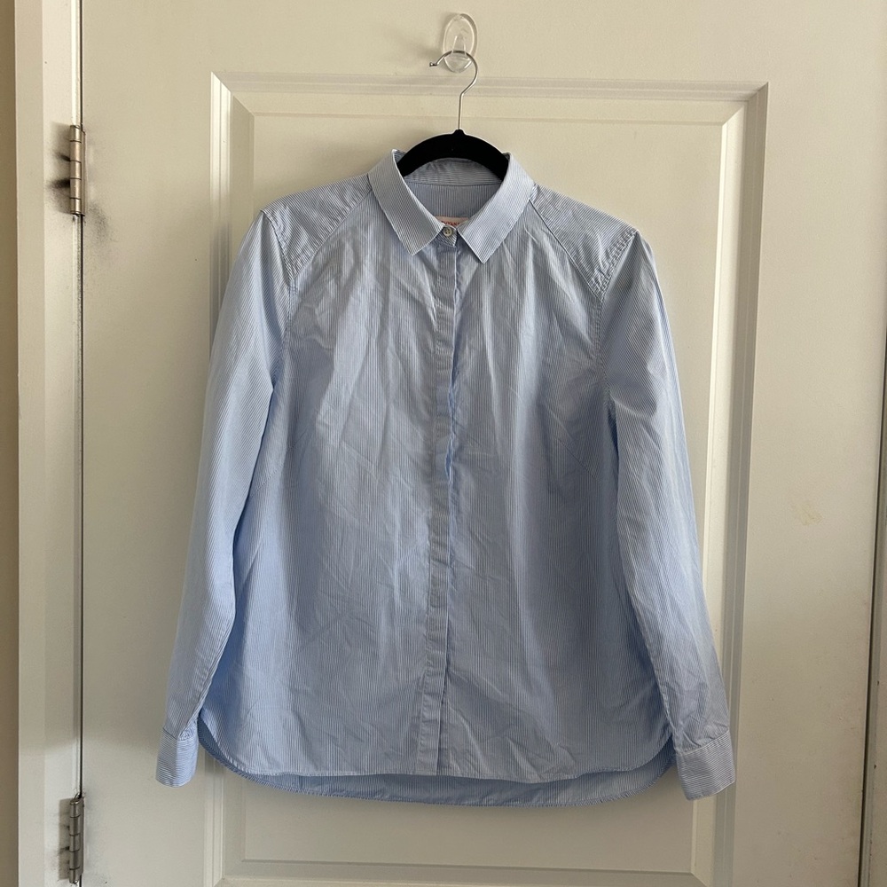 Cuyana Light Blue Cotton Button-Down Shirt